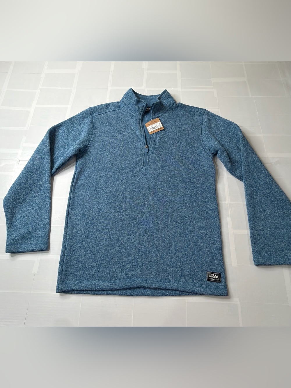 Men’s Size Small Eddie Bauer  Radiator Fleece 1/4 Zip Pullover Light Blue NWT